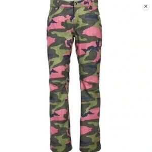 686 Gossip Crushed Berry Camo Ski/Snowboard Pants — Size XXS